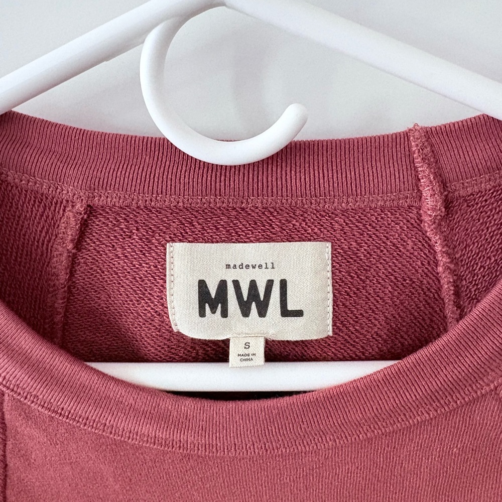 Madewell Rusty Red Crewneck Sweater Relaxed Fit - Picture 3 of 5